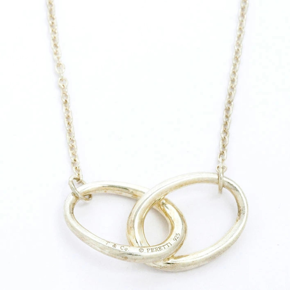 Tiffany Co Elsa Peretti Double Loop Silver Pendant